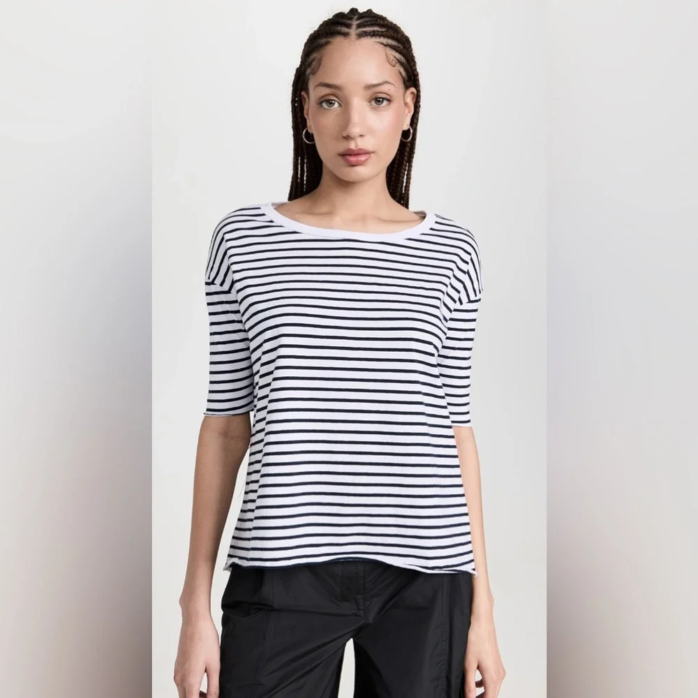 Frank & Eileen French Striped Top Black/White - Picture 3 of 7